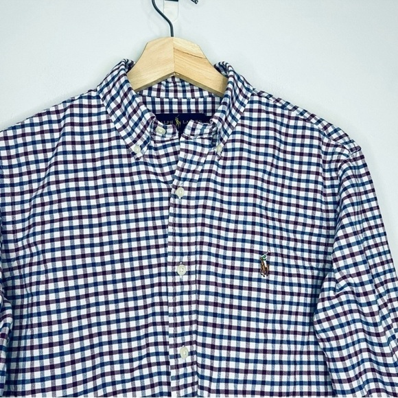 Polo Ralph Lauren Classic Fit Tattersall Oxford Shirt M - Picture 4 of 6